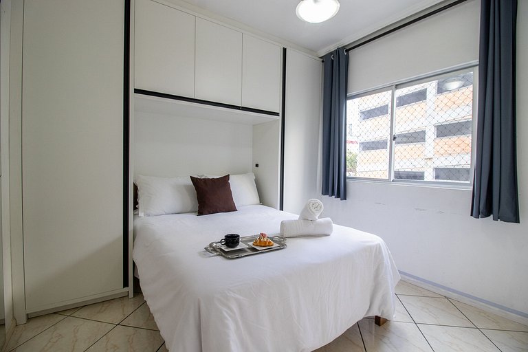 VPR23 - Quadra mar, 1 Dorm, 180m da praia, Wi-Fi
