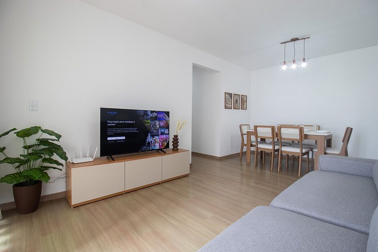 CNT92 - 3 Dorm, Av. Central, TV Smart, Wi-Fi