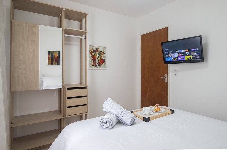 CNT92 - 3 Dorm, Av. Central, TV Smart, Wi-Fi