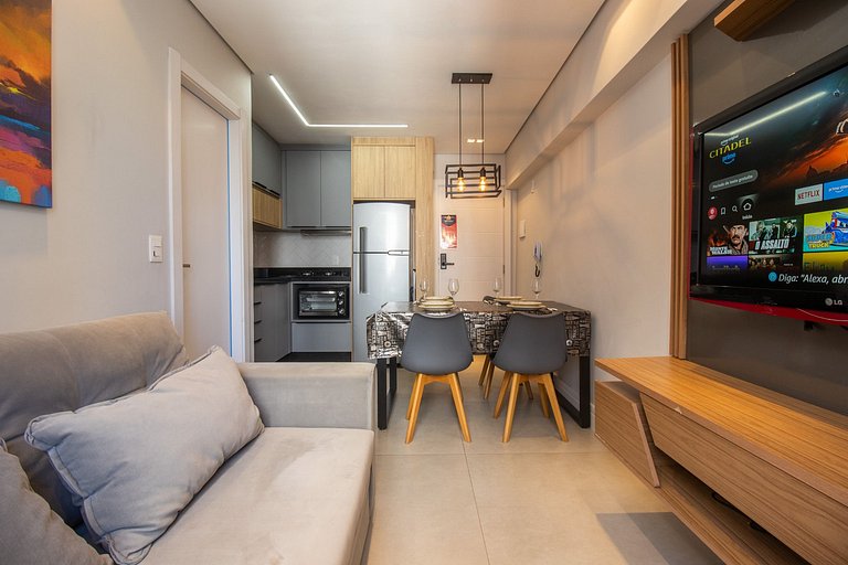 POS82B - Charmoso, Climatizado, Garagem, Wi-Fi